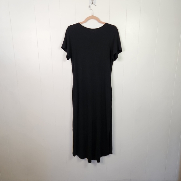 Smash & Tess Black Sunday Dress Maxi Pockets Soft Stretchy V-Neck Size Xxs - Picture 5 of 6